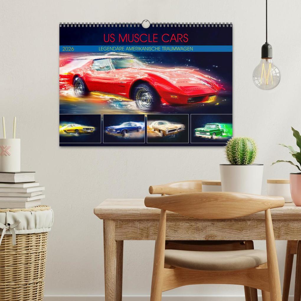 Weitere Ansicht: US Muscle Cars Legendäre Amerikanische Traumwagen (Wandkalender 2026 DIN A3 quer), CALVENDO Monatskalender | Calvendo, Dirk Meutzner