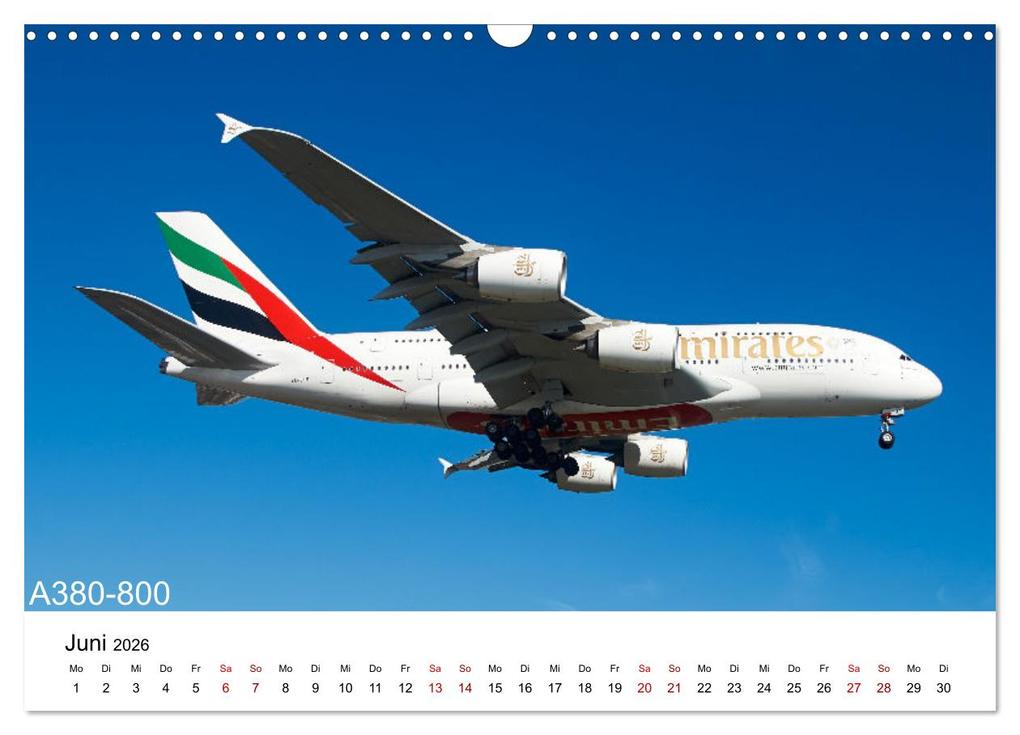 Weitere Ansicht: Flugzeuge von Airbus (Wandkalender 2026 DIN A3 quer), CALVENDO Monatskalender | Jakob Otto, Calvendo