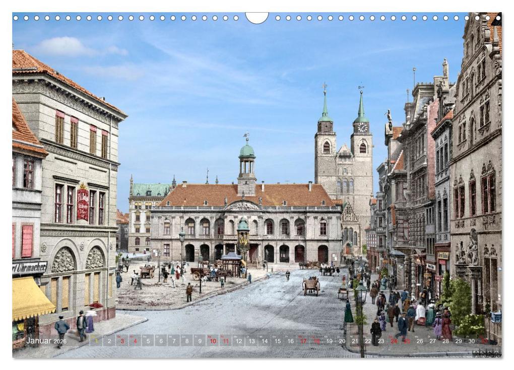 Weitere Ansicht: Sachsen-Anhalt - Orte zur Kaiserzeit in Farbe - Fotos restauriert und koloriert (Wandkalender 2026 DIN A3 quer), CALVENDO Monatskalender | André Tetsch, Calvendo