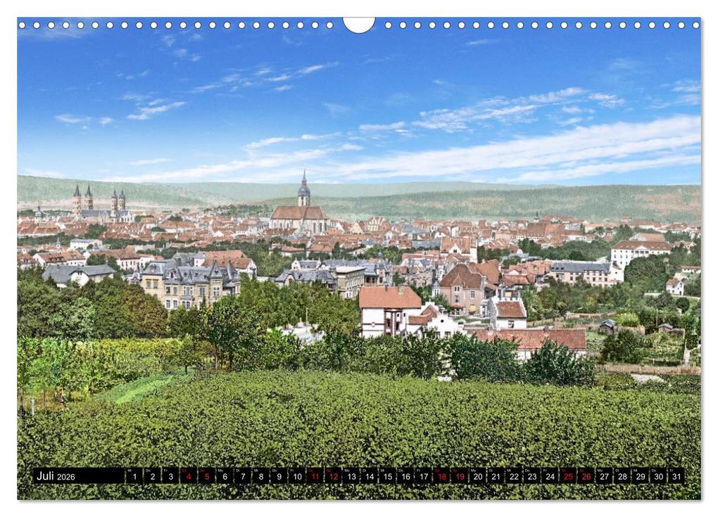 Weitere Ansicht: Sachsen-Anhalt - Orte zur Kaiserzeit in Farbe - Fotos restauriert und koloriert (Wandkalender 2026 DIN A3 quer), CALVENDO Monatskalender | André Tetsch, Calvendo
