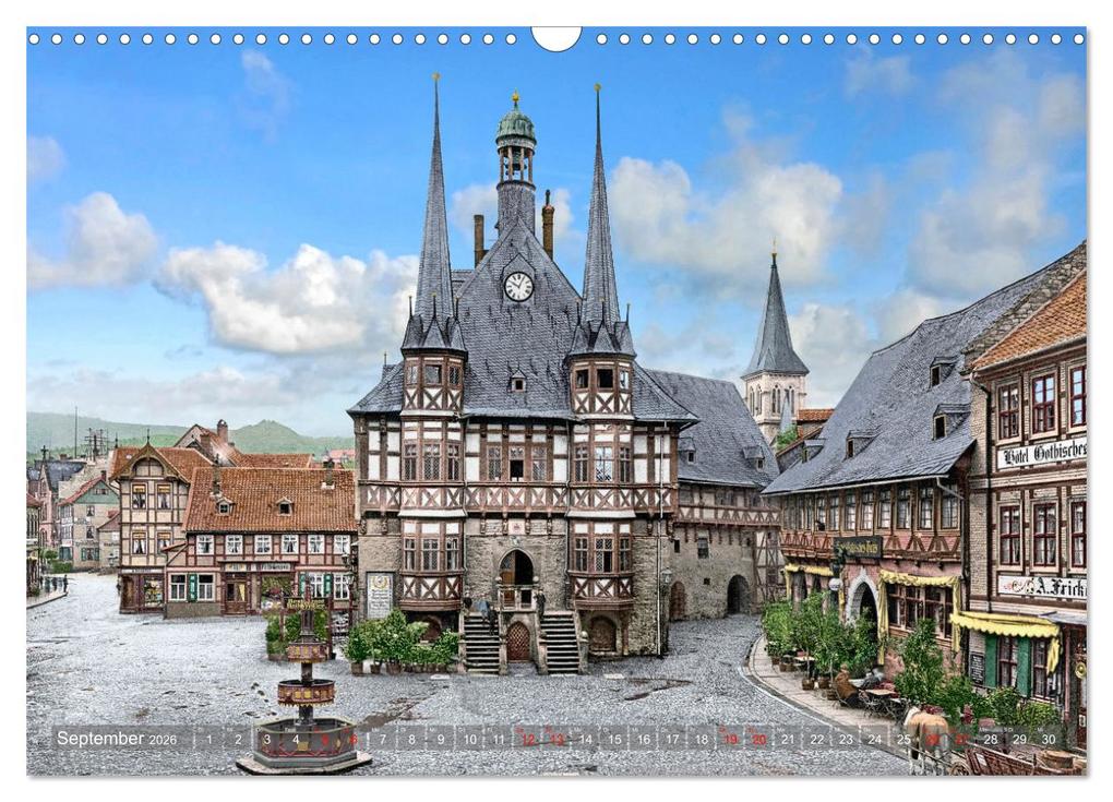 Weitere Ansicht: Sachsen-Anhalt - Orte zur Kaiserzeit in Farbe - Fotos restauriert und koloriert (Wandkalender 2026 DIN A3 quer), CALVENDO Monatskalender | André Tetsch, Calvendo