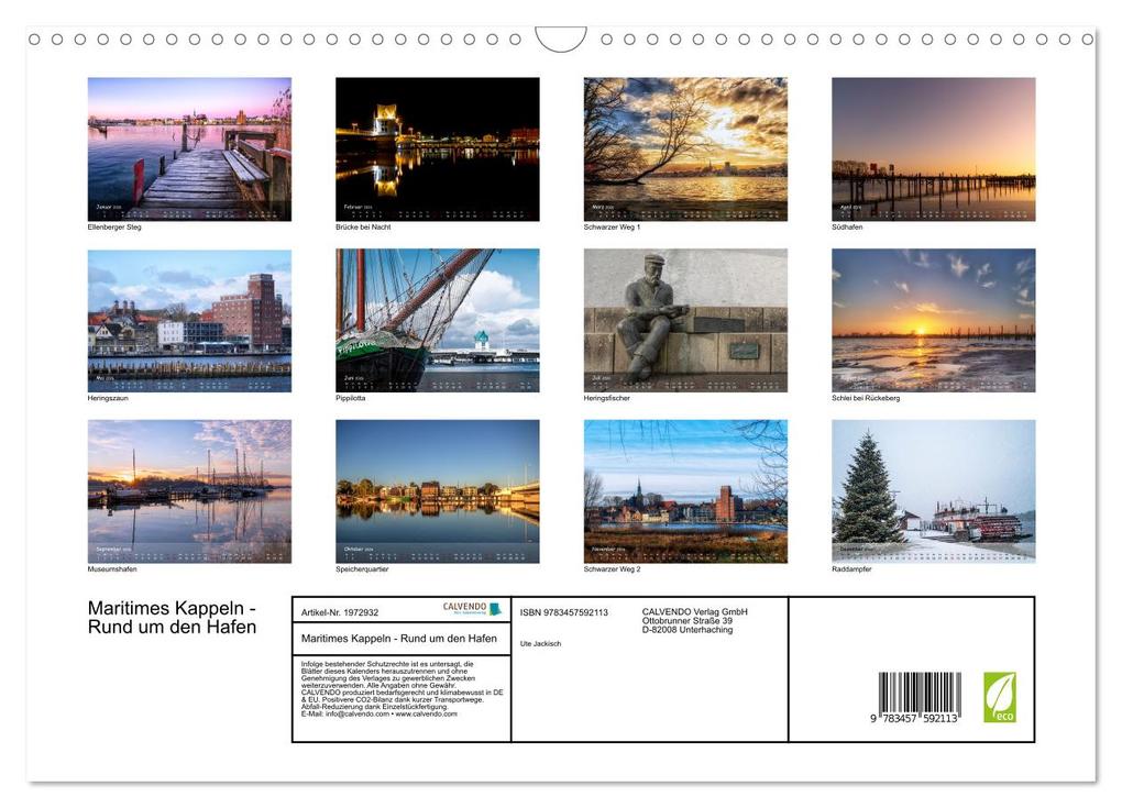 Weitere Ansicht: Maritimes Kappeln - Rund um den Hafen (Wandkalender 2026 DIN A3 quer), CALVENDO Monatskalender | Ute Jackisch, Calvendo
