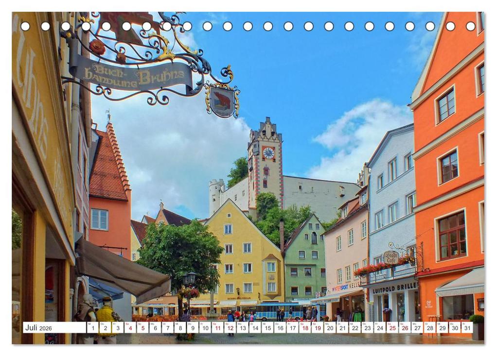 Weitere Ansicht: Füssen im Allgäu - Hier genießt die Seele eine romantische Zeit (Tischkalender 2026 DIN A5 quer), CALVENDO Monatskalender | Holger Felix, Calvendo