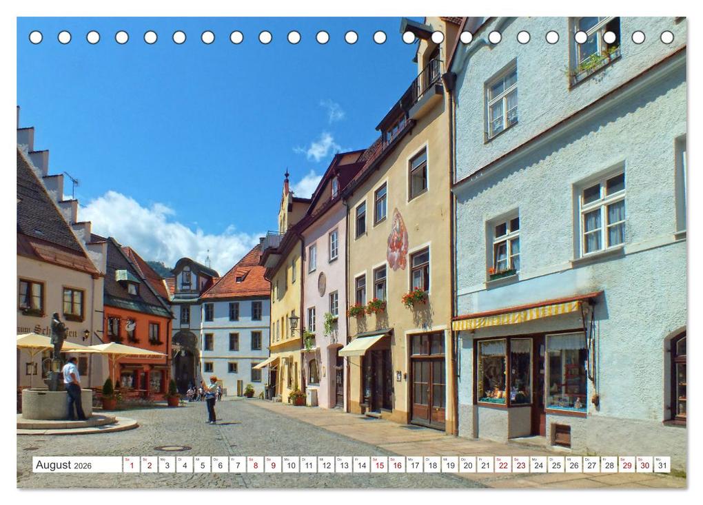 Weitere Ansicht: Füssen im Allgäu - Hier genießt die Seele eine romantische Zeit (Tischkalender 2026 DIN A5 quer), CALVENDO Monatskalender | Holger Felix, Calvendo