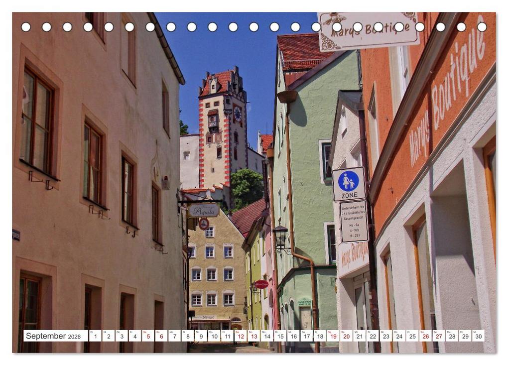 Weitere Ansicht: Füssen im Allgäu - Hier genießt die Seele eine romantische Zeit (Tischkalender 2026 DIN A5 quer), CALVENDO Monatskalender | Holger Felix, Calvendo