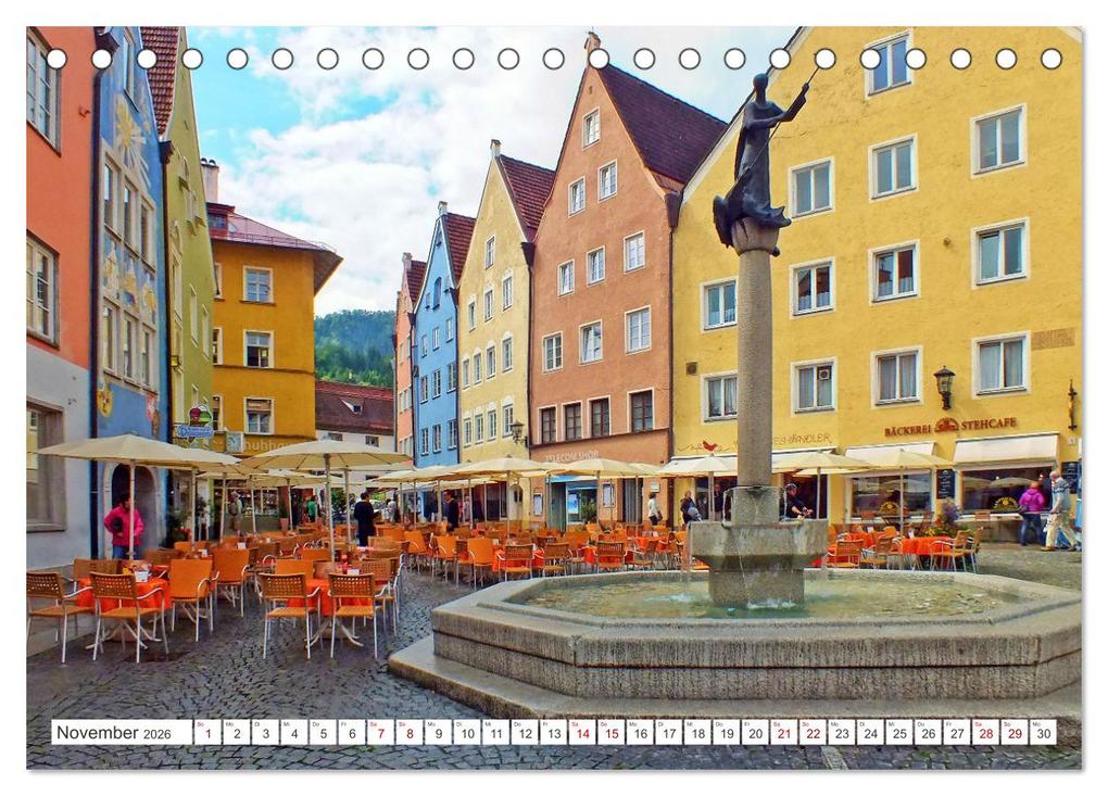 Weitere Ansicht: Füssen im Allgäu - Hier genießt die Seele eine romantische Zeit (Tischkalender 2026 DIN A5 quer), CALVENDO Monatskalender | Holger Felix, Calvendo