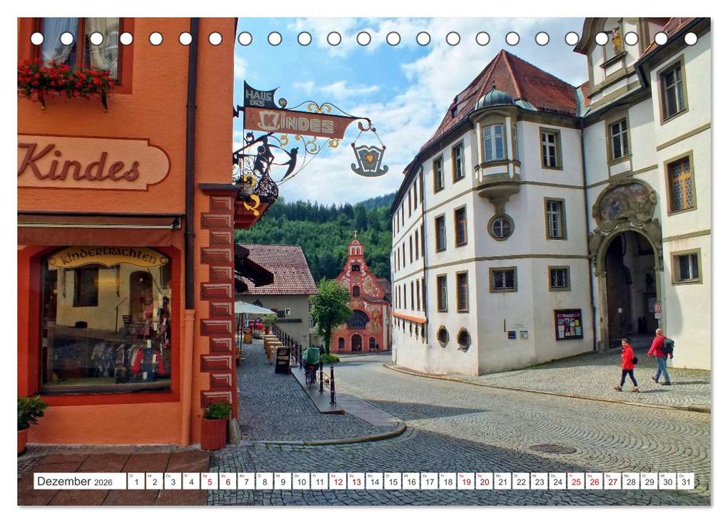 Weitere Ansicht: Füssen im Allgäu - Hier genießt die Seele eine romantische Zeit (Tischkalender 2026 DIN A5 quer), CALVENDO Monatskalender | Holger Felix, Calvendo