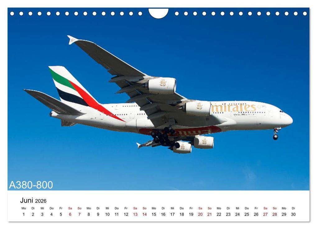 Weitere Ansicht: Flugzeuge von Airbus (Wandkalender 2026 DIN A4 quer), CALVENDO Monatskalender | Jakob Otto, Calvendo