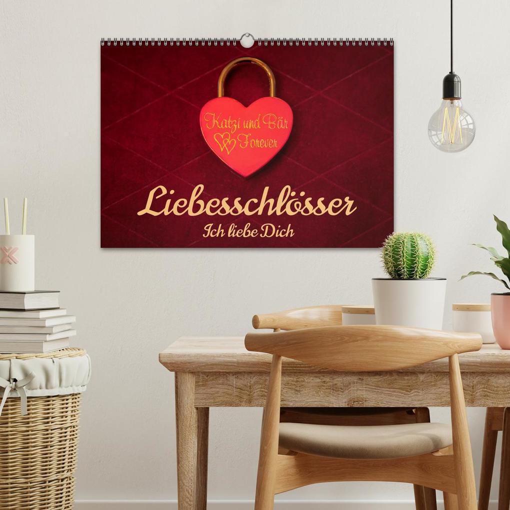 Weitere Ansicht: Liebesschlösser, Ich liebe Dich (Wandkalender 2026 DIN A3 quer), CALVENDO Monatskalender | Dietmar Scherf, Calvendo
