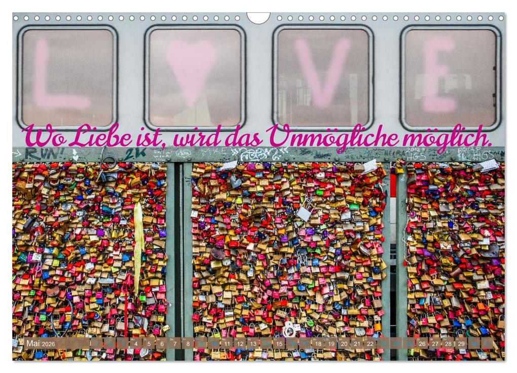 Weitere Ansicht: Liebesschlösser, Ich liebe Dich (Wandkalender 2026 DIN A3 quer), CALVENDO Monatskalender | Dietmar Scherf, Calvendo