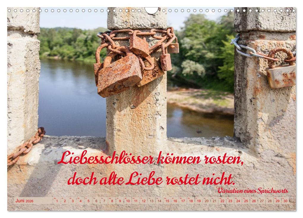 Weitere Ansicht: Liebesschlösser, Ich liebe Dich (Wandkalender 2026 DIN A3 quer), CALVENDO Monatskalender | Dietmar Scherf, Calvendo