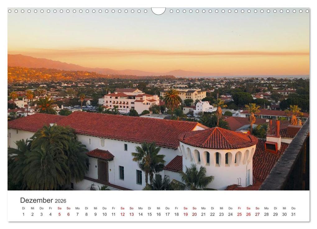 Weitere Ansicht: Santa Barbara - Die kalifornische Stadt am Pazifik. (Wandkalender 2026 DIN A3 quer), CALVENDO Monatskalender | M. Scott, Calvendo