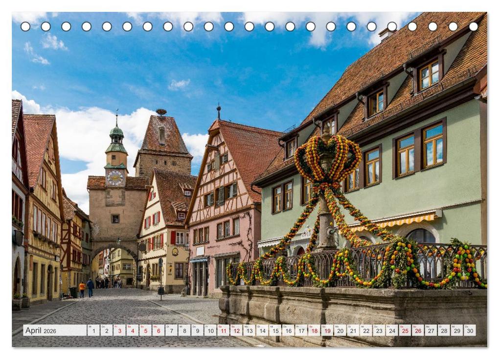 Weitere Ansicht: Ein Spaziergang durch Rothenburg ob der Tauber (Tischkalender 2026 DIN A5 quer), CALVENDO Monatskalender | Tina Rabus, Calvendo