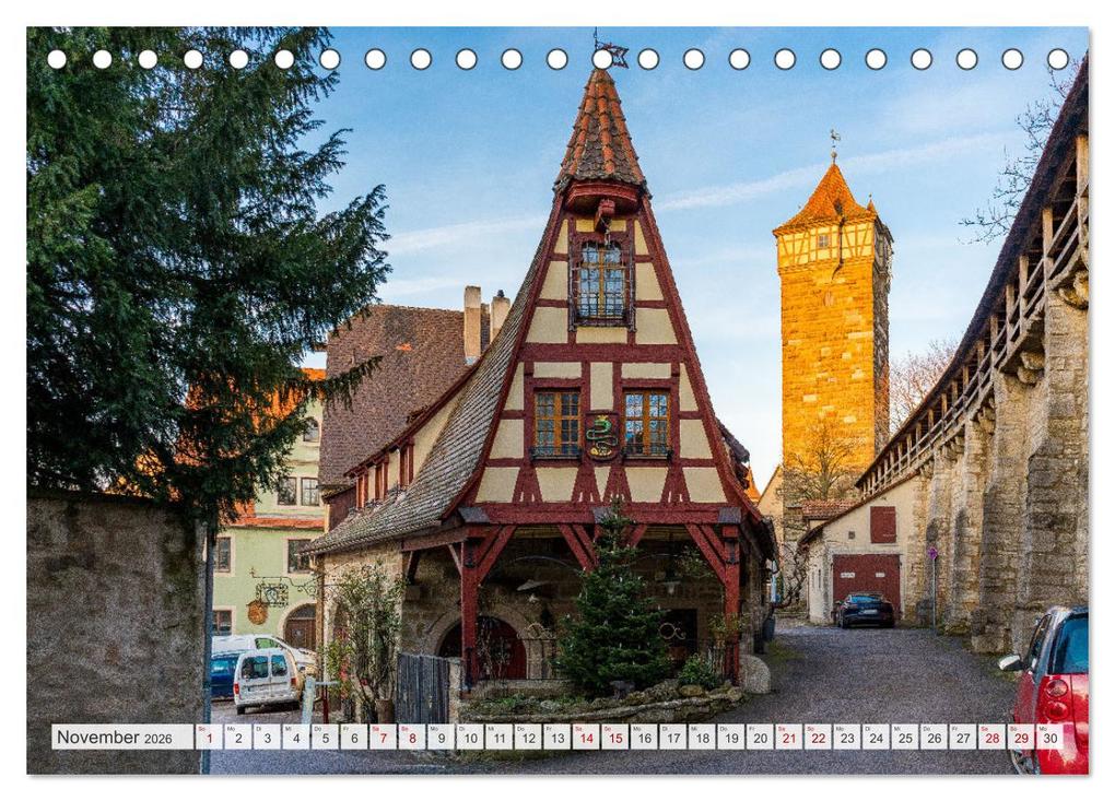 Weitere Ansicht: Ein Spaziergang durch Rothenburg ob der Tauber (Tischkalender 2026 DIN A5 quer), CALVENDO Monatskalender | Tina Rabus, Calvendo