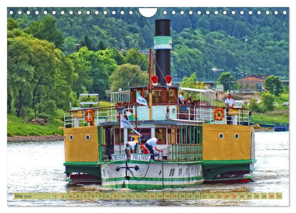 Weitere Ansicht: Seitenraddampfer - In Sachsen von Königstein bis Bad Schandau (Wandkalender 2026 DIN A4 quer), CALVENDO Monatskalender | Holger Felix, Calvendo