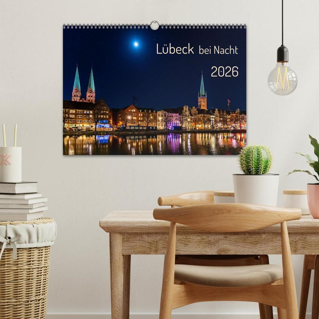 Weitere Ansicht: Lübeck bei Nacht (Wandkalender 2026 DIN A3 quer), CALVENDO Monatskalender | Solveig Rogalski, Calvendo