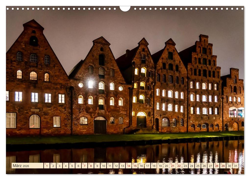 Weitere Ansicht: Lübeck bei Nacht (Wandkalender 2026 DIN A3 quer), CALVENDO Monatskalender | Solveig Rogalski, Calvendo