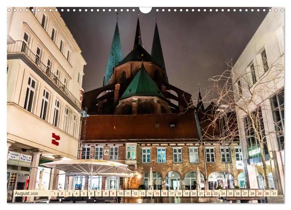 Weitere Ansicht: Lübeck bei Nacht (Wandkalender 2026 DIN A3 quer), CALVENDO Monatskalender | Solveig Rogalski, Calvendo