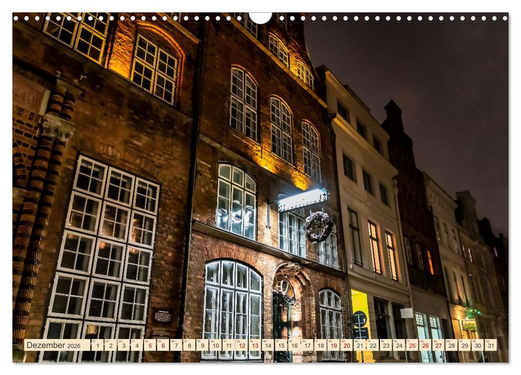 Weitere Ansicht: Lübeck bei Nacht (Wandkalender 2026 DIN A3 quer), CALVENDO Monatskalender | Solveig Rogalski, Calvendo