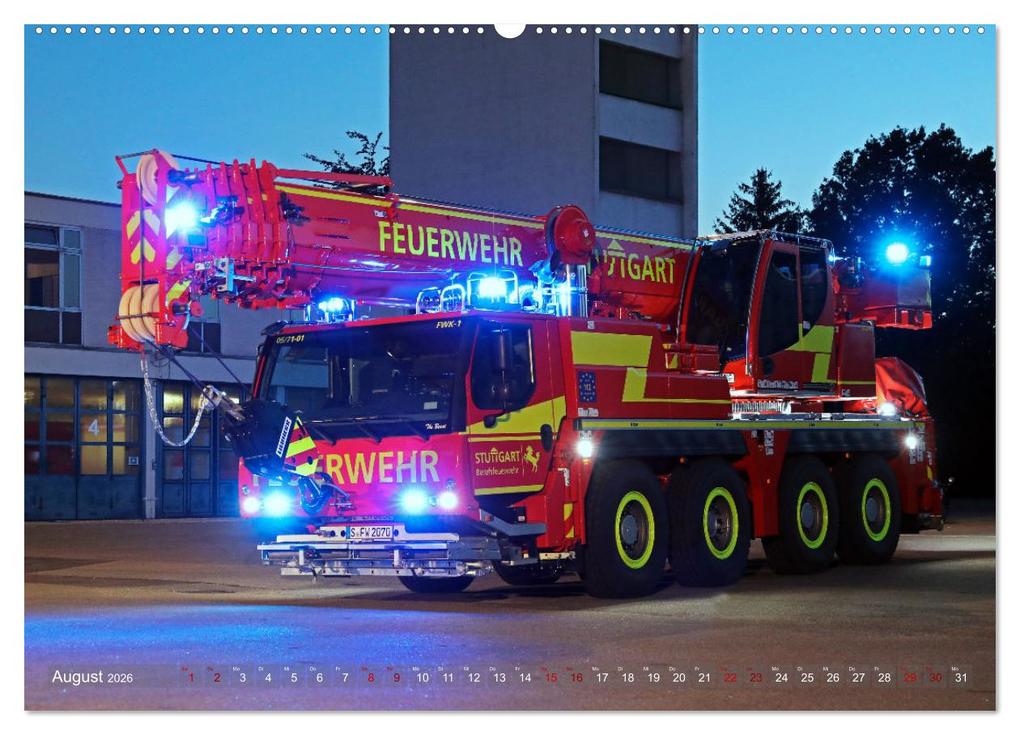 Weitere Ansicht: Einsatzfahrzeuge der Feuerwehr Stuttgart (Wandkalender 2026 DIN A2 quer), CALVENDO Monatskalender | Matthias Hansen, Calvendo