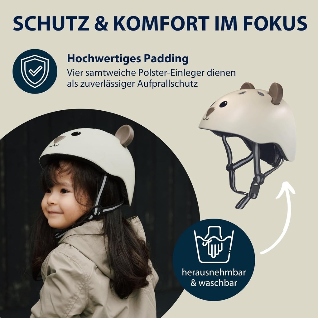Weitere Ansicht: Kinderhelm Beary, mocha, Gr. 44-47