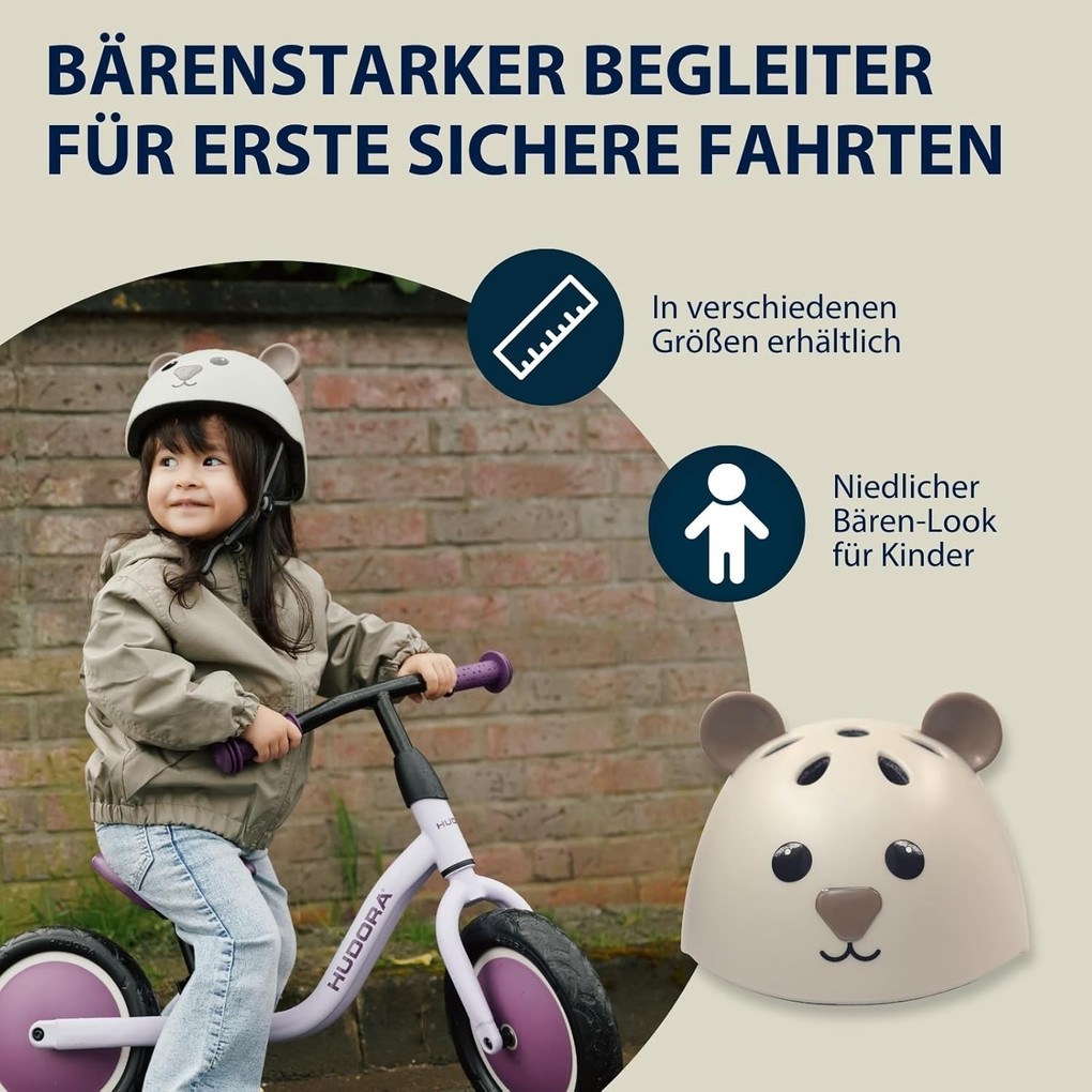 Weitere Ansicht: Kinderhelm Beary, mocha, Gr. 48-52