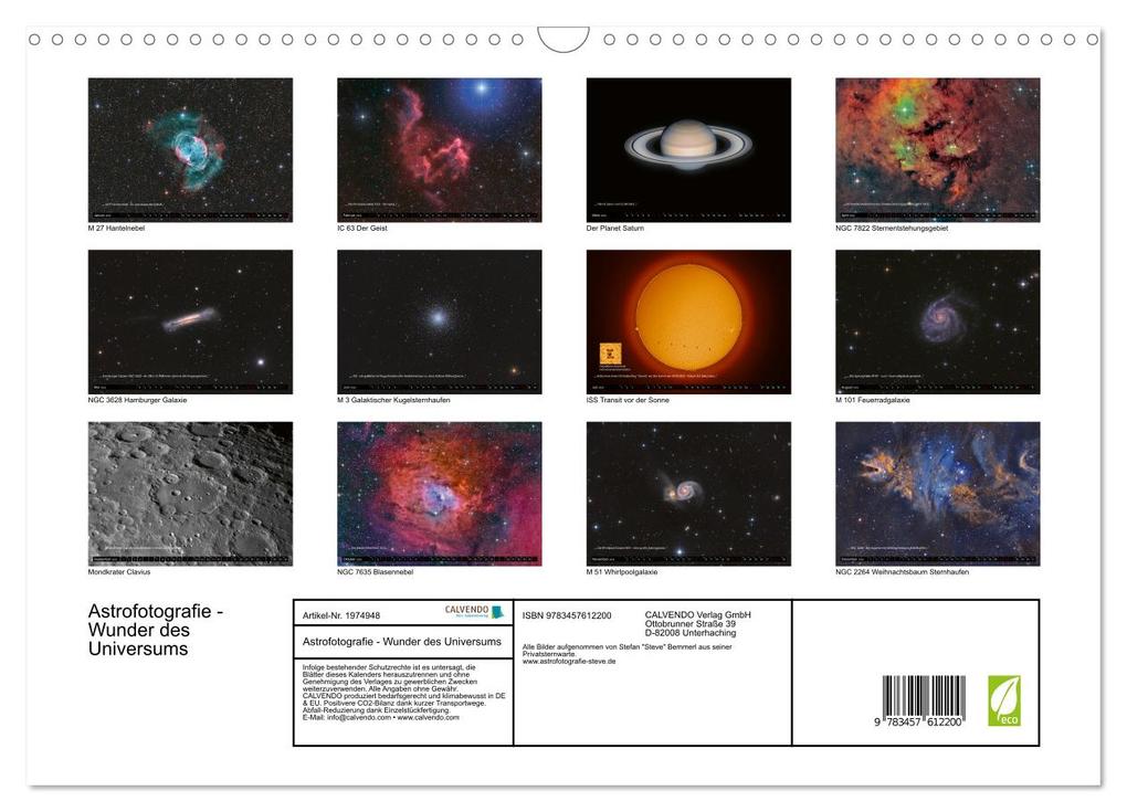 Weitere Ansicht: Astrofotografie - Wunder des Universums (Wandkalender 2026 DIN A3 quer), CALVENDO Monatskalender | Calvendo, Stefan, Stefan Stefan