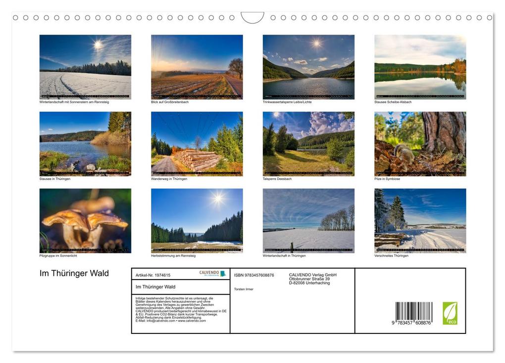 Weitere Ansicht: Im Thüringer Wald (Wandkalender 2026 DIN A3 quer), CALVENDO Monatskalender | Calvendo, Torsten Irmer