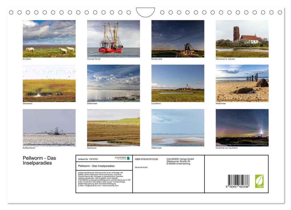 Weitere Ansicht: Pellworm - Das Inselparadies (Wandkalender 2026 DIN A4 quer), CALVENDO Monatskalender | Calvendo, AkremaFotoArt, AkremaFotoArt AkremaFotoArt