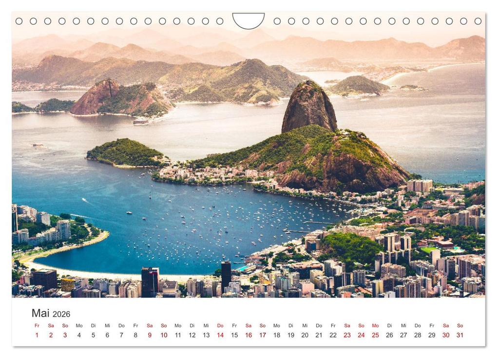 Weitere Ansicht: Brasilien - Karnevale, Fußball und Regenwälder. (Wandkalender 2026 DIN A4 quer), CALVENDO Monatskalender | Calvendo, SF, SF SF