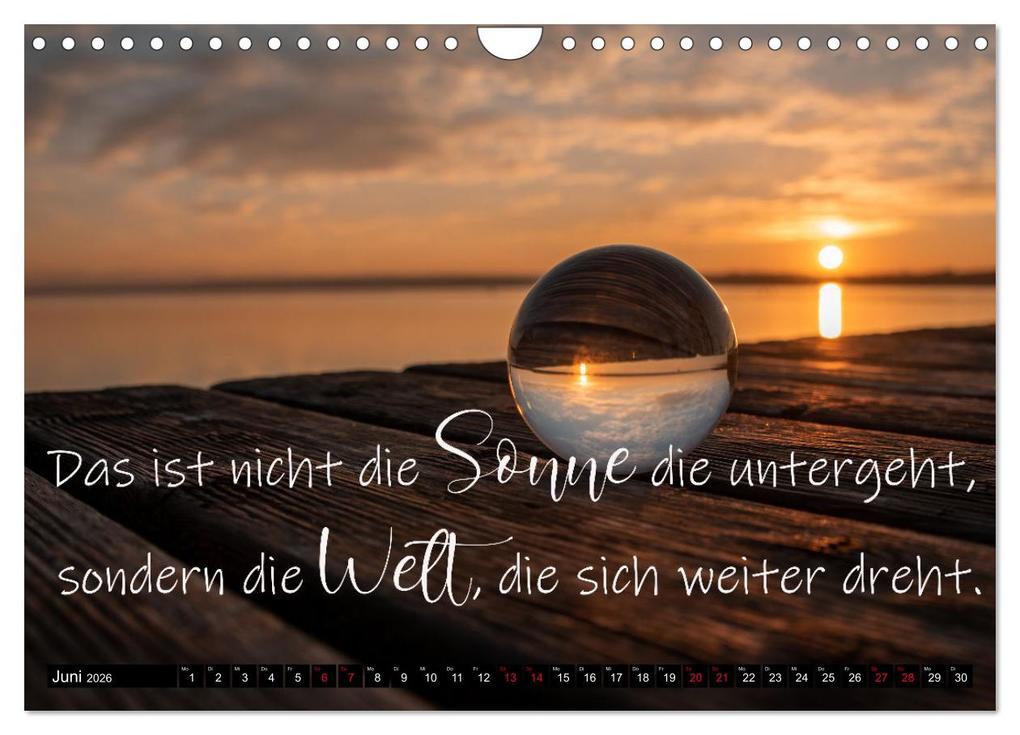 Weitere Ansicht: Bilder und Texte für die Seele (Wandkalender 2026 DIN A4 quer), CALVENDO Monatskalender | Tanja Schultz Fotografie, Calvendo