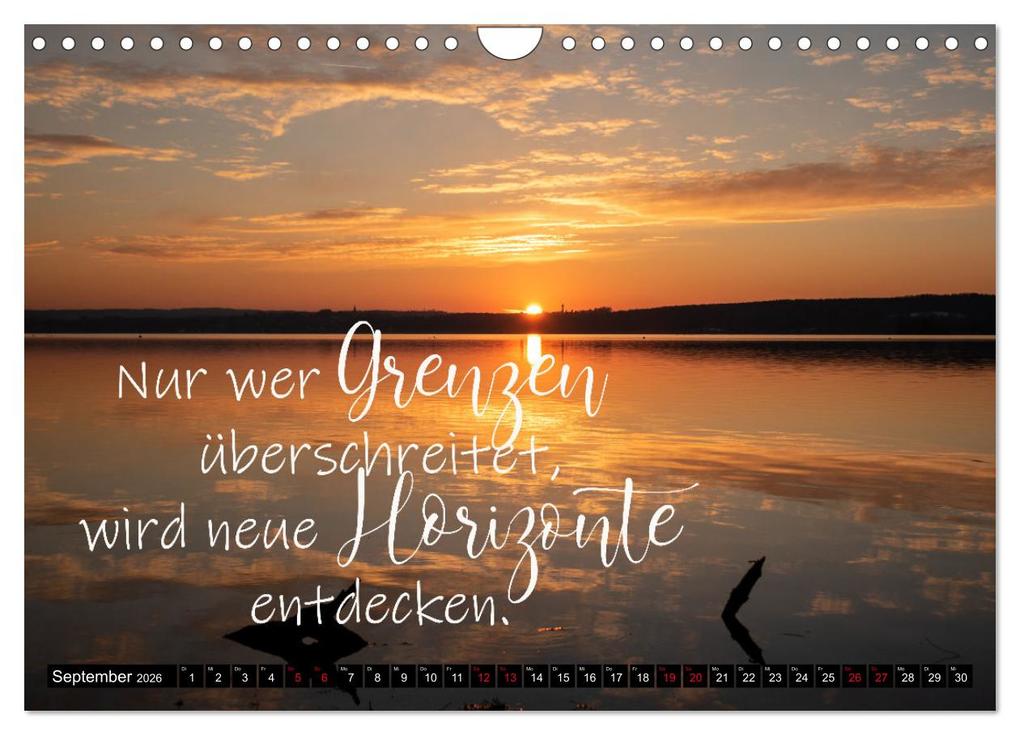 Weitere Ansicht: Bilder und Texte für die Seele (Wandkalender 2026 DIN A4 quer), CALVENDO Monatskalender | Tanja Schultz Fotografie, Calvendo