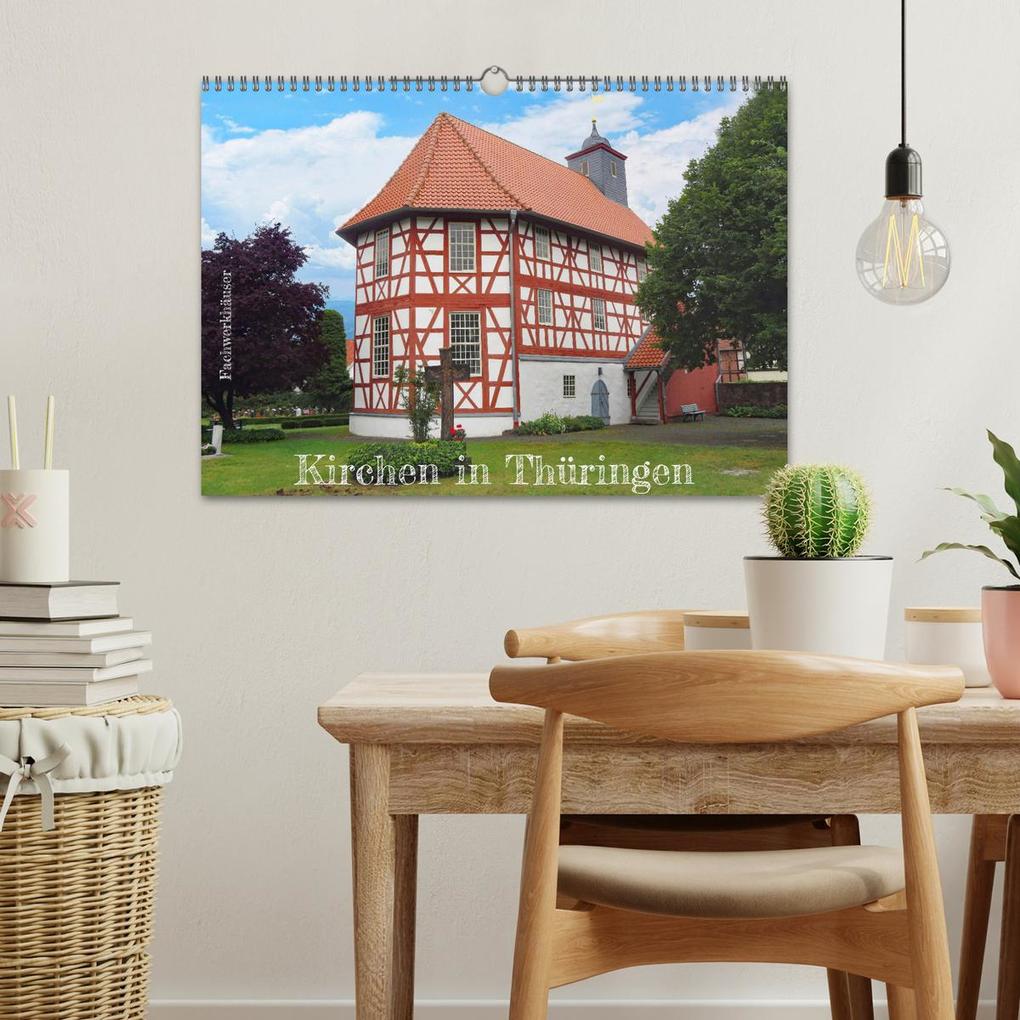 Weitere Ansicht: Fachwerkhäuser - Kirchen in Thüringen (Wandkalender 2026 DIN A3 quer), CALVENDO Monatskalender | Angelika Keller, Calvendo