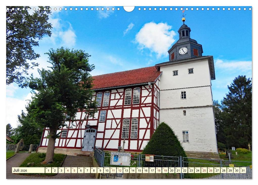 Weitere Ansicht: Fachwerkhäuser - Kirchen in Thüringen (Wandkalender 2026 DIN A3 quer), CALVENDO Monatskalender | Angelika Keller, Calvendo