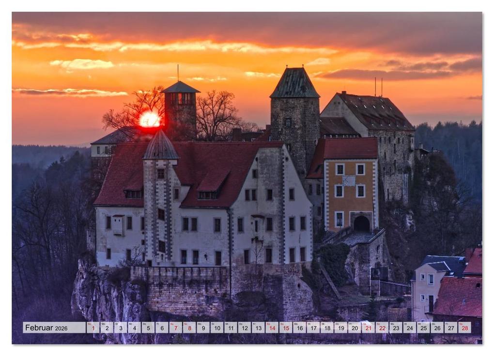 Weitere Ansicht: Die Burg Hohnstein im Licht der vier Jahreszeiten (Wandkalender 2026 DIN A4 quer), CALVENDO Monatskalender | Calvendo, Norbert Jentzsch