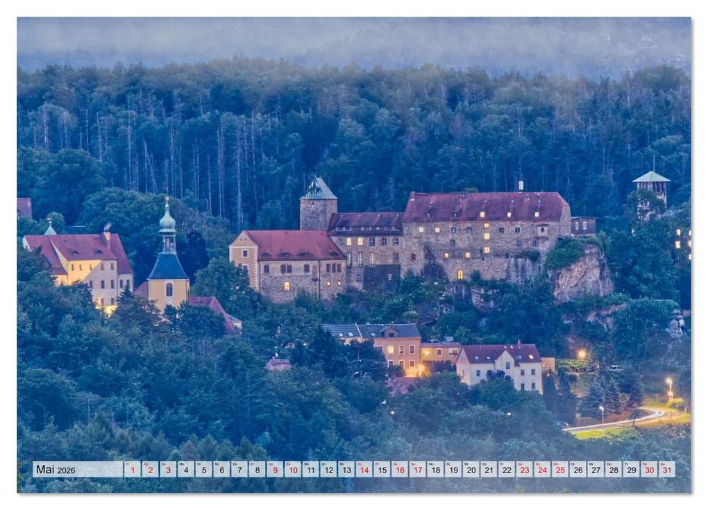 Weitere Ansicht: Die Burg Hohnstein im Licht der vier Jahreszeiten (Wandkalender 2026 DIN A4 quer), CALVENDO Monatskalender | Calvendo, Norbert Jentzsch
