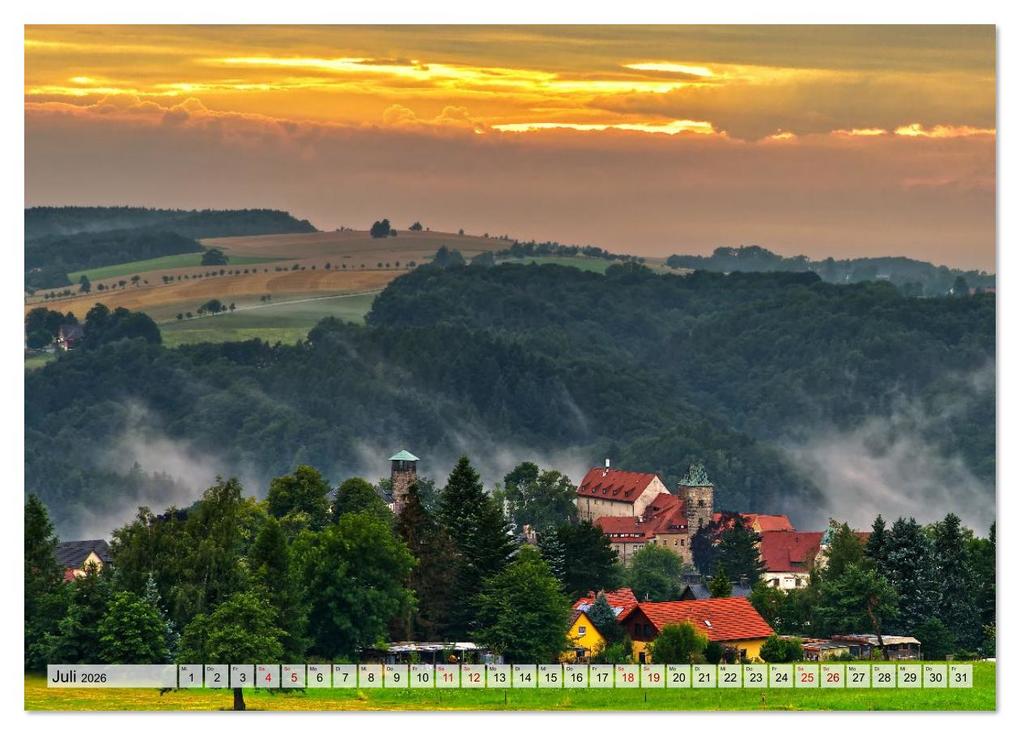Weitere Ansicht: Die Burg Hohnstein im Licht der vier Jahreszeiten (Wandkalender 2026 DIN A4 quer), CALVENDO Monatskalender | Calvendo, Norbert Jentzsch