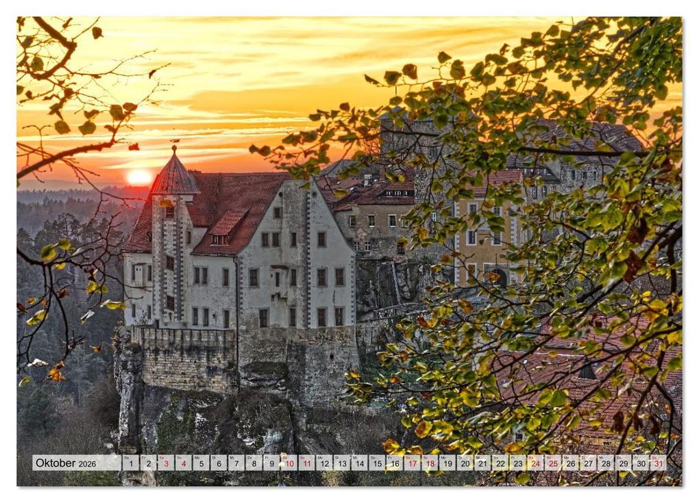 Weitere Ansicht: Die Burg Hohnstein im Licht der vier Jahreszeiten (Wandkalender 2026 DIN A4 quer), CALVENDO Monatskalender | Calvendo, Norbert Jentzsch