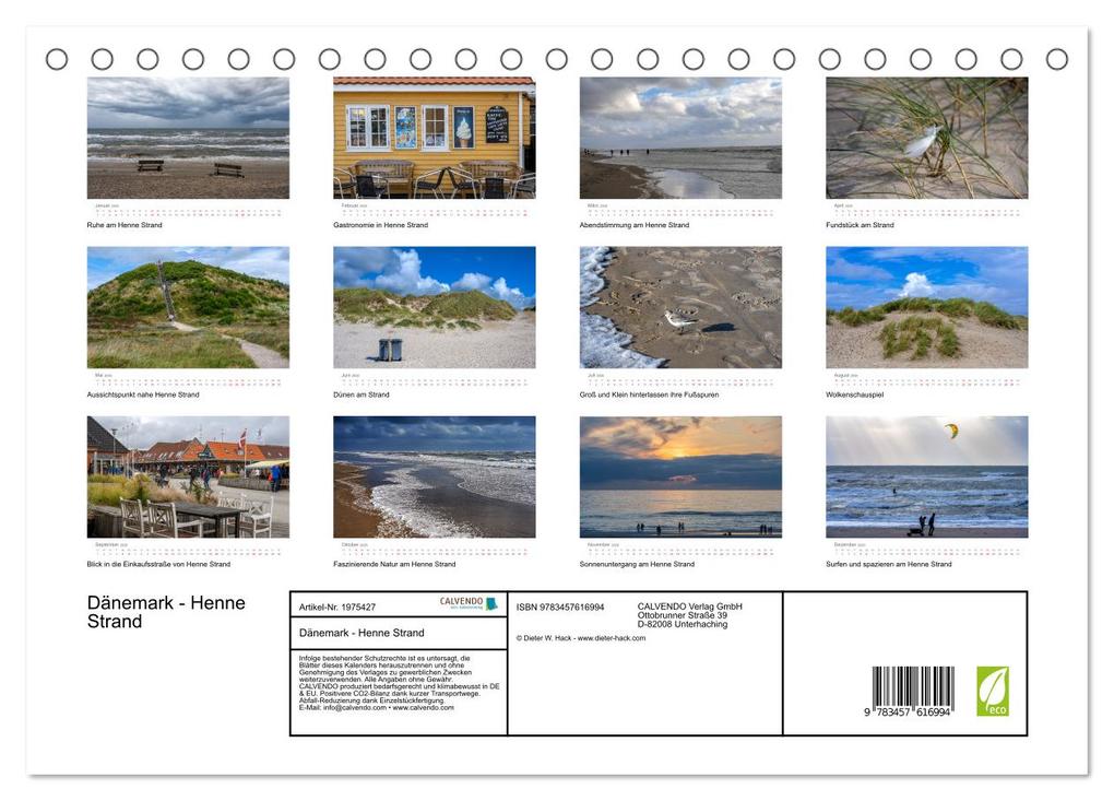 Weitere Ansicht: Dänemark - Henne Strand (Tischkalender 2026 DIN A5 quer), CALVENDO Monatskalender | Dieter W. Hack - www.dieter-hack.com, Calvendo
