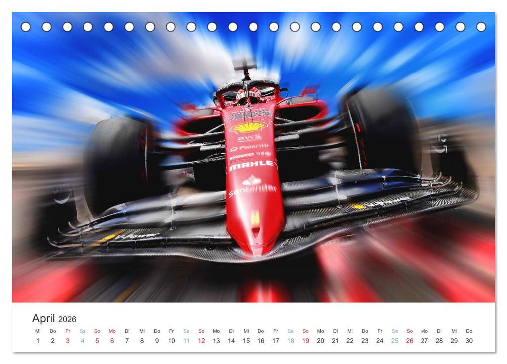 Weitere Ansicht: Formel 1 - Die Königsklasse (Tischkalender 2026 DIN A5 quer), CALVENDO Monatskalender | Jean-Louis Glineur, Calvendo