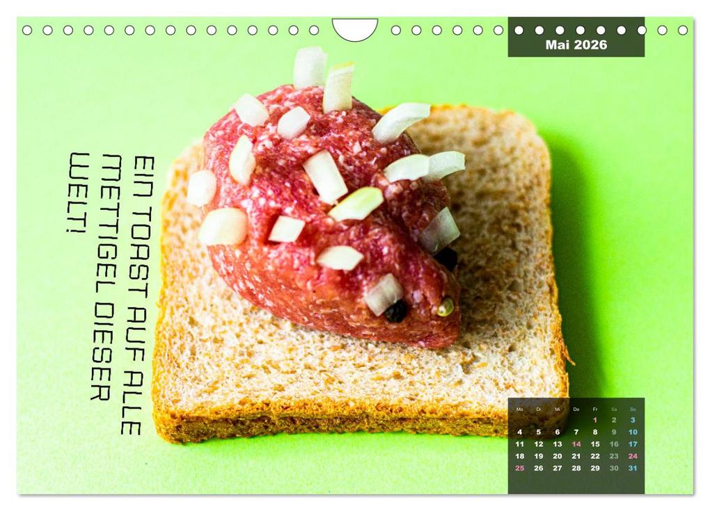 Weitere Ansicht: Mettkalender - Mettigel Edition (Wandkalender 2026 DIN A4 quer), CALVENDO Monatskalender | Mettfluencer Mettfluencer, Calvendo, Mettfluencer