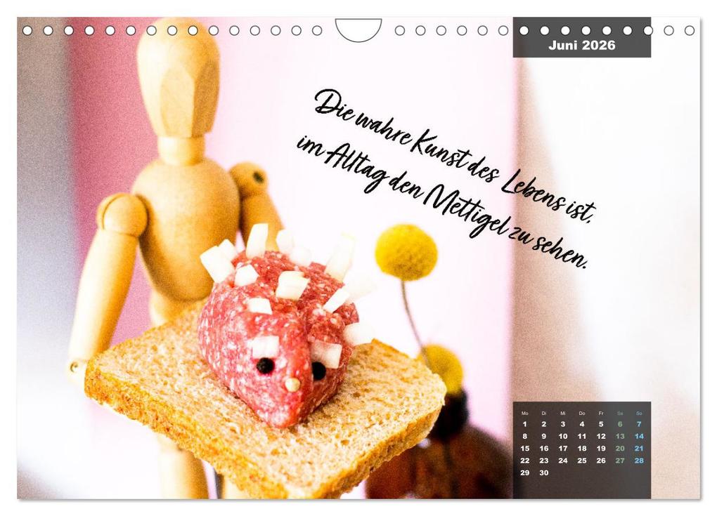 Weitere Ansicht: Mettkalender - Mettigel Edition (Wandkalender 2026 DIN A4 quer), CALVENDO Monatskalender | Mettfluencer Mettfluencer, Calvendo, Mettfluencer