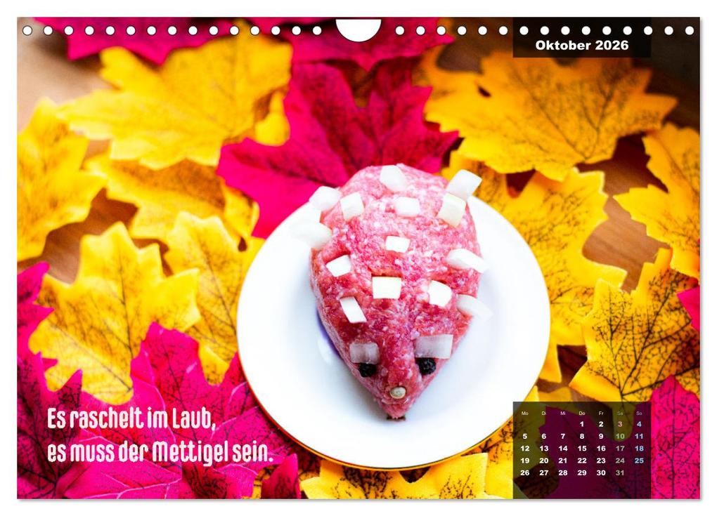 Weitere Ansicht: Mettkalender - Mettigel Edition (Wandkalender 2026 DIN A4 quer), CALVENDO Monatskalender | Mettfluencer Mettfluencer, Calvendo, Mettfluencer