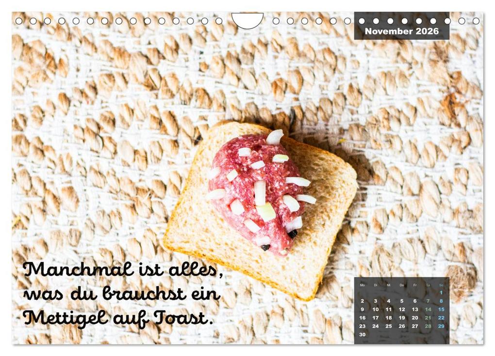 Weitere Ansicht: Mettkalender - Mettigel Edition (Wandkalender 2026 DIN A4 quer), CALVENDO Monatskalender | Mettfluencer Mettfluencer, Calvendo, Mettfluencer