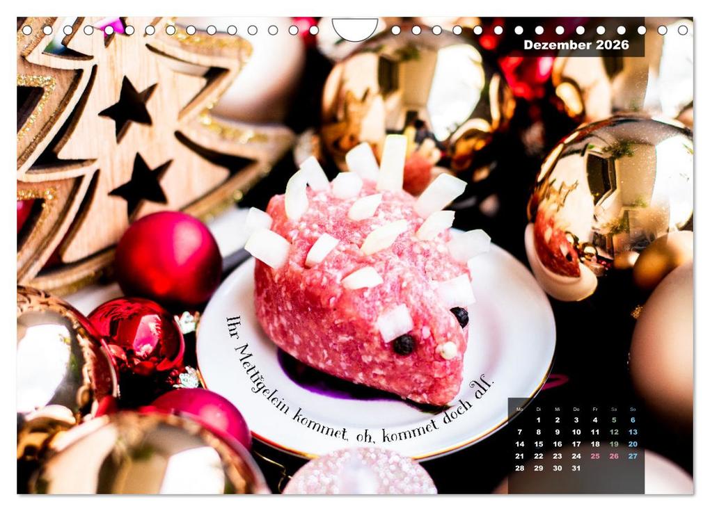 Weitere Ansicht: Mettkalender - Mettigel Edition (Wandkalender 2026 DIN A4 quer), CALVENDO Monatskalender | Mettfluencer Mettfluencer, Calvendo, Mettfluencer