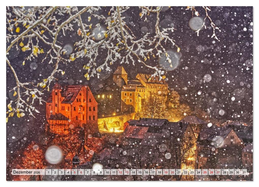 Weitere Ansicht: Die Burg Hohnstein im Licht der vier Jahreszeiten (Wandkalender 2026 DIN A3 quer), CALVENDO Monatskalender | Calvendo, Norbert Jentzsch