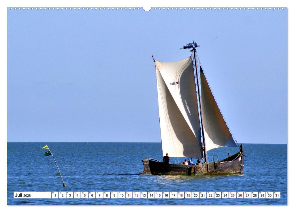 Weitere Ansicht: Unter Segeln übers Kurische Haff (Wandkalender 2026 DIN A2 quer), CALVENDO Monatskalender | Henning von Löwis of Menar, Calvendo