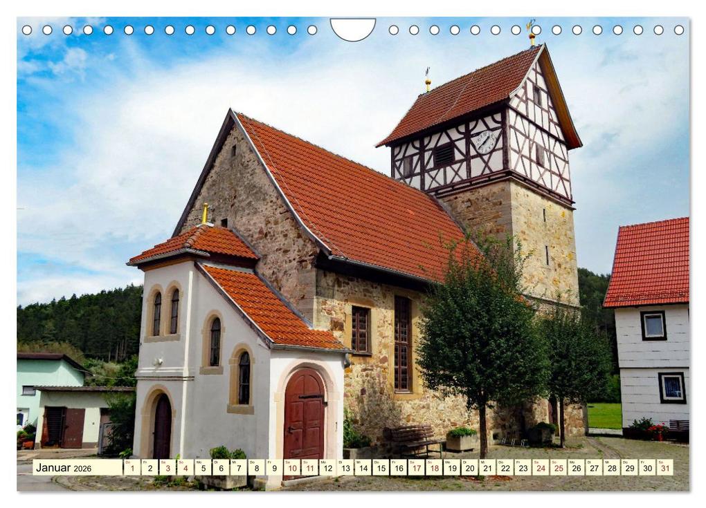 Weitere Ansicht: Fachwerkhäuser - Kirchen in Thüringen (Wandkalender 2026 DIN A4 quer), CALVENDO Monatskalender | Angelika Keller, Calvendo