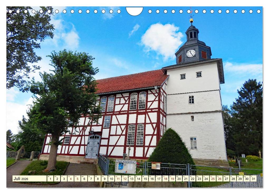 Weitere Ansicht: Fachwerkhäuser - Kirchen in Thüringen (Wandkalender 2026 DIN A4 quer), CALVENDO Monatskalender | Angelika Keller, Calvendo