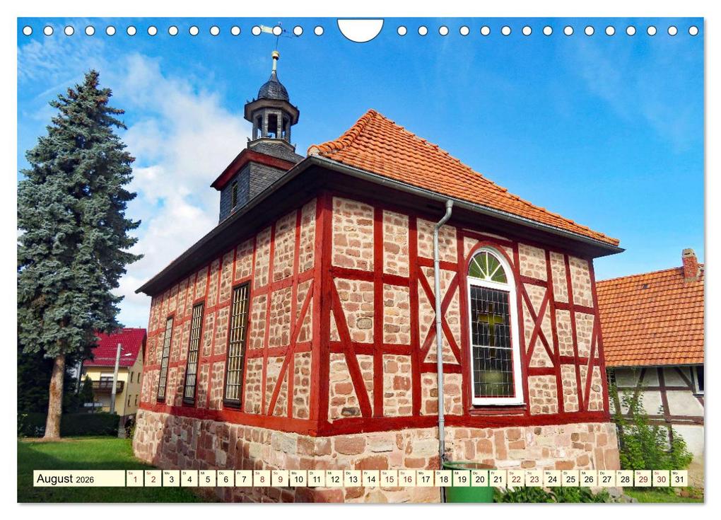 Weitere Ansicht: Fachwerkhäuser - Kirchen in Thüringen (Wandkalender 2026 DIN A4 quer), CALVENDO Monatskalender | Angelika Keller, Calvendo